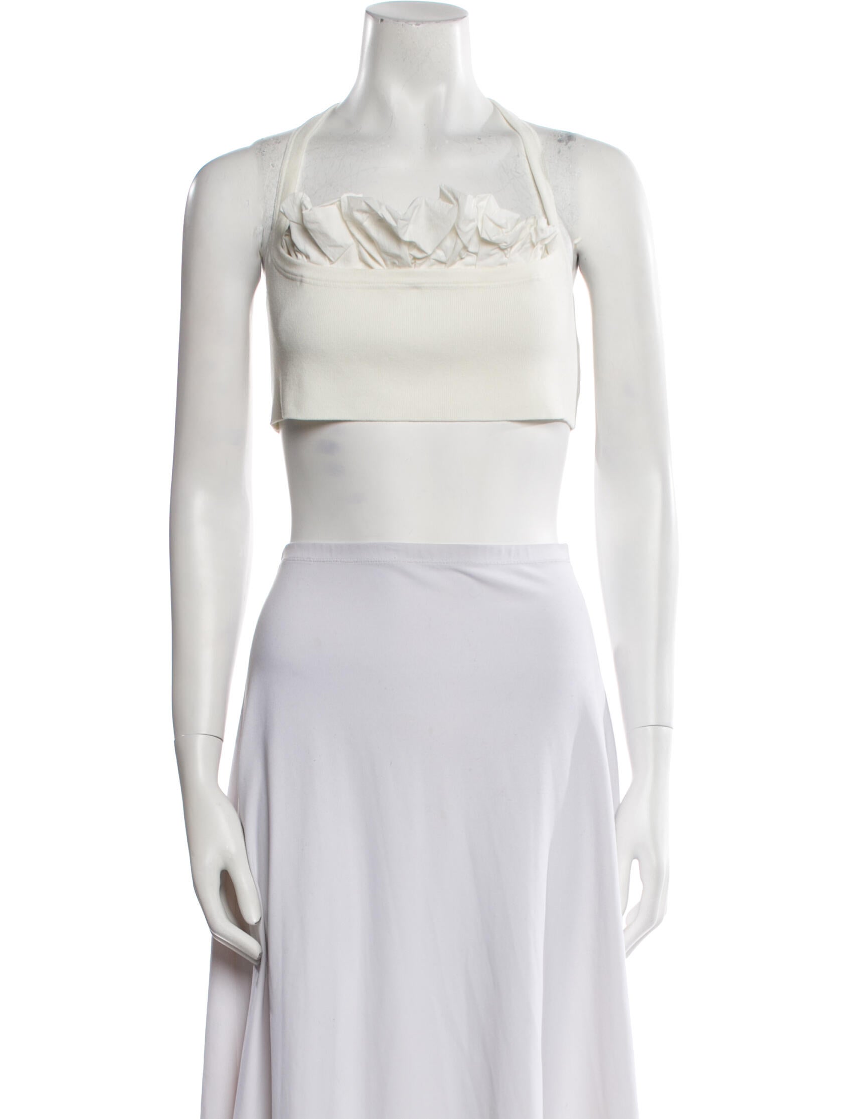 Jacquemus Halterneck Sleeveless Crop Top